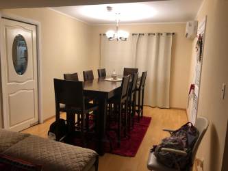 Dining room with AC and modern furnishings in apartment Residencial José Dominador Bazán Fort Davis Colon Panama