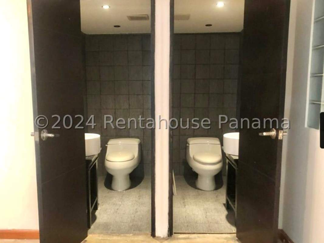 Two modern bathroom stalls in commercial premises Obarrio Panama