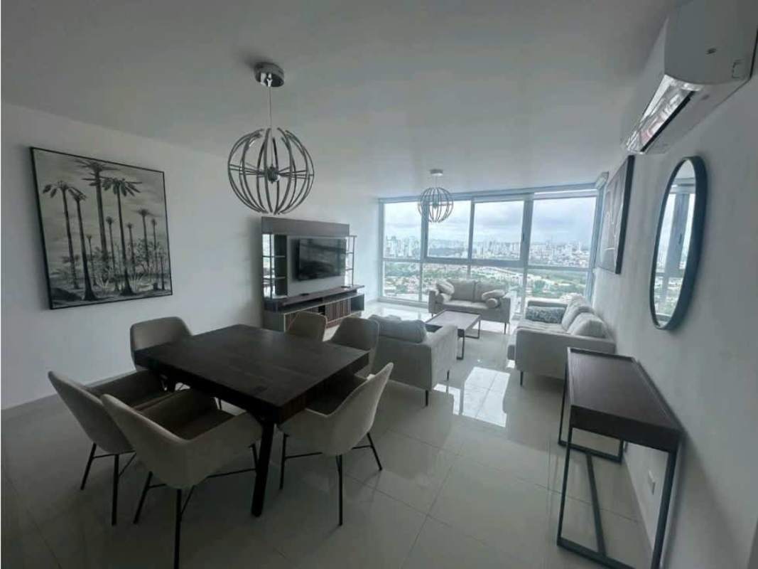 Kitchen with granite countertops and appliances for rent apartment in Costa del Este Panama