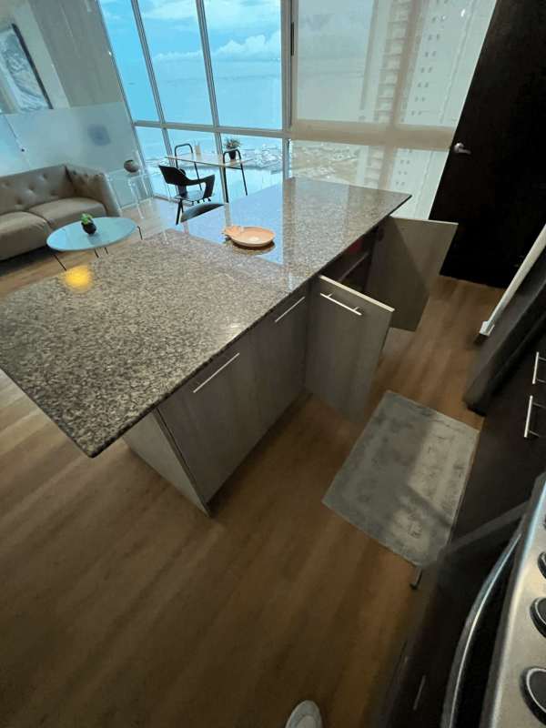 Modern bathroom with glass shower granite sink PH Colores de Bella Vista Panama