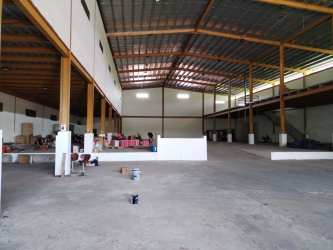 Interior view mezzanine level inside large warehouse in Panama West