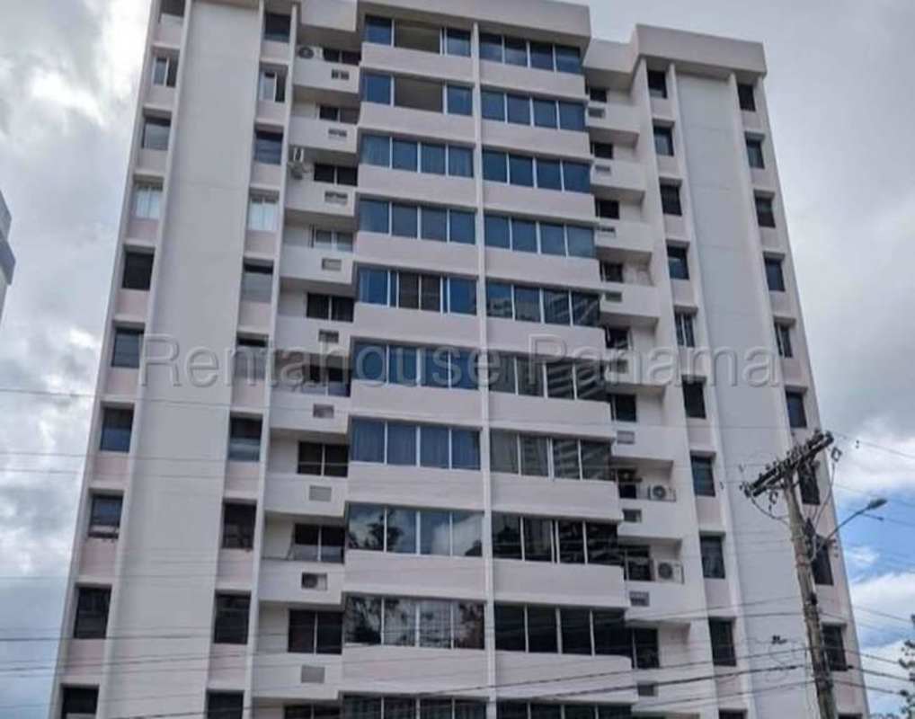 Modern mid-rise PH Plaza Dos Mares with balconies and glass windows in Betania Panama City