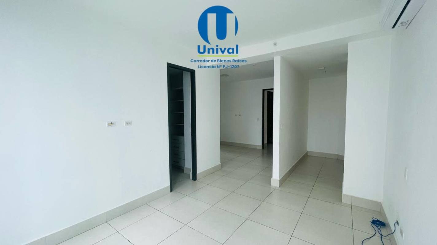 Modern open kitchen and spacious living room with panoramic windows PH Castellammare Panama