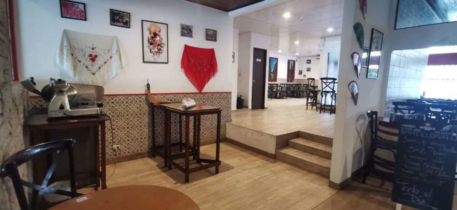 Traditional Mediterranean styled restaurant interior commercial space for rent in Panama City