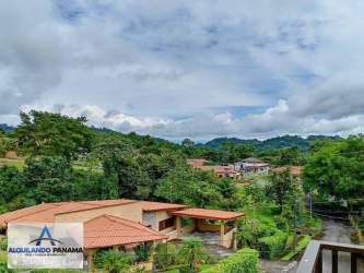 Aerial panorama mountain view houses with gardens near David Panama
