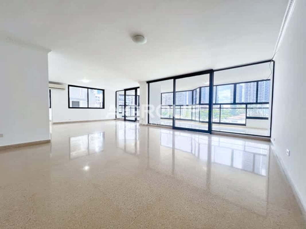 Large modern living room with panoramic city views at PH Savoy Punta Paitilla Panama