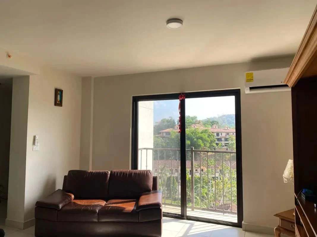 Modern bathroom with glass shower enclosure and vanity in PH Embassy Village Albrook Panama