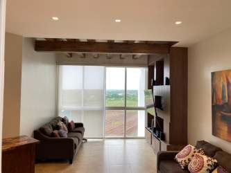 Balcony with sea view mountain view glass railings Penthouse Playa Blanca