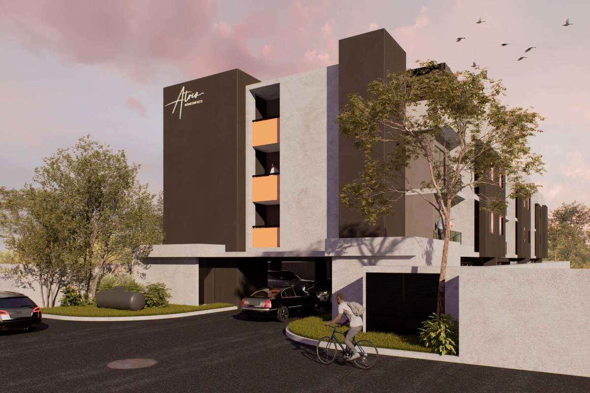 Modern apartment complex exterior with balconies and parking Ciudad Radial Juan Díaz Panama City