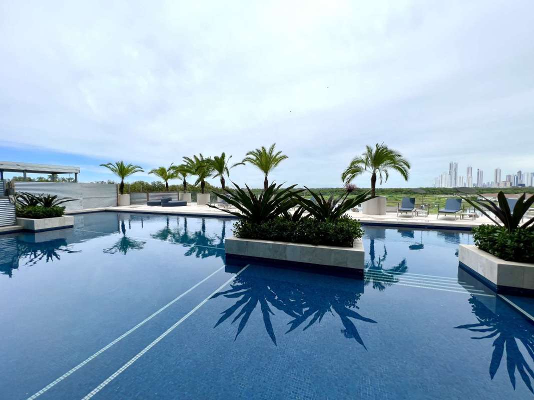 Spacious yoga and spinning room inside PH Ocean House Panama