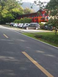 Wood cabinets kitchen with breakfast counter apartments El Valle de Antón Panama