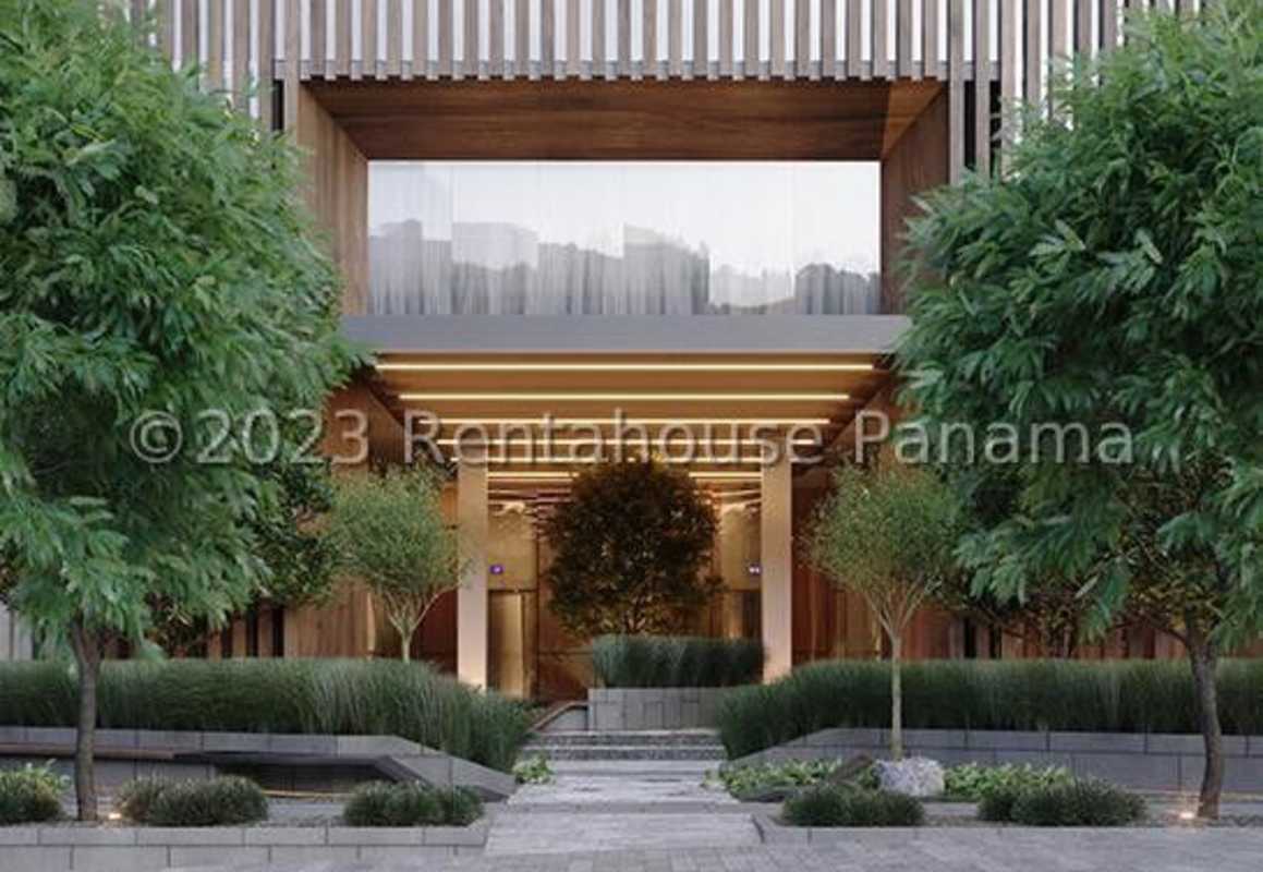 Contemporary open plan kitchen with quartz countertops in PH Waterfalls loft Coco del Mar Panama