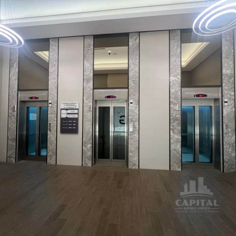 Modern commercial elevators lobby finishes Town Center Costa del Este