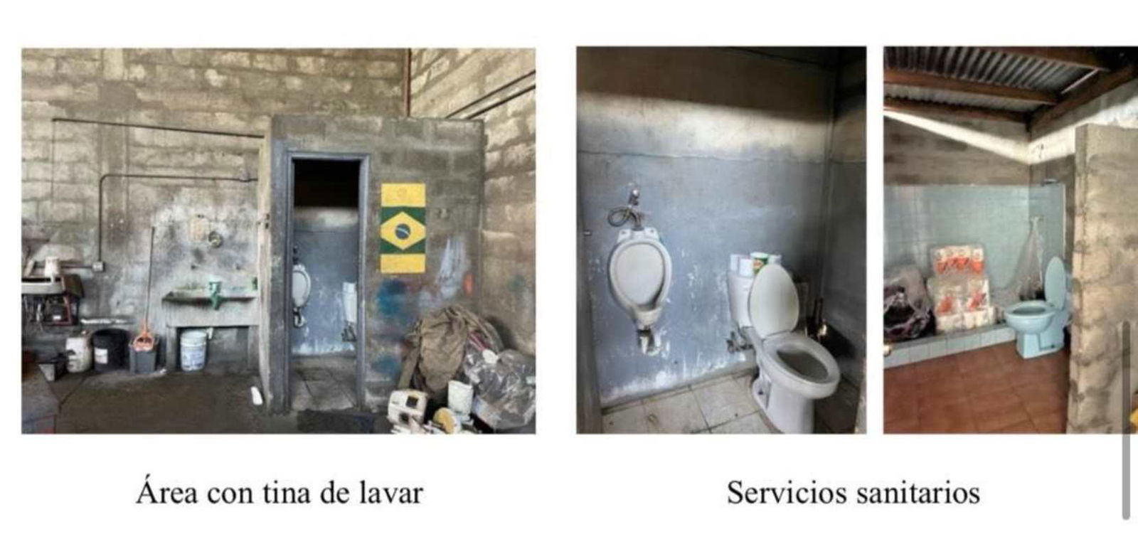 Industrial utility area with wash basin and restrooms in warehouse Rio Abajo Panama