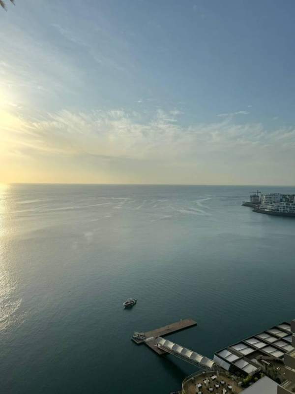Large private balcony with panoramic views of Panama Bay at Grand Tower Punta Pacifica
