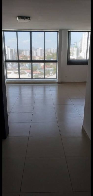 Laundry room with washer/dryer hookups, window view and gas heater in PH Green Point Carrasquilla Panama City apartment