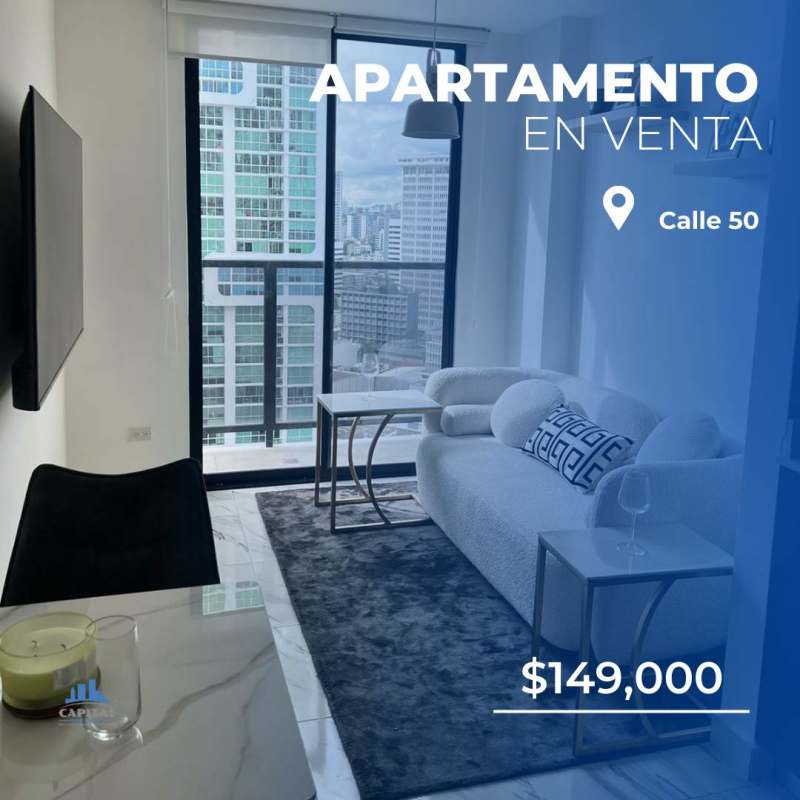 Living room with large windows, marble floors, city skyline at PH The Gray