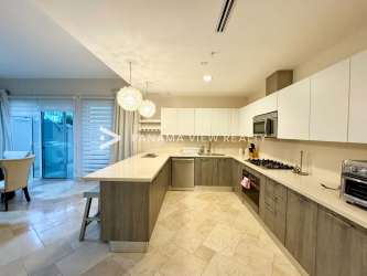 Open concept living and dining with marble flooring, terrace and ocean view Puntarena Buenaventura Panama