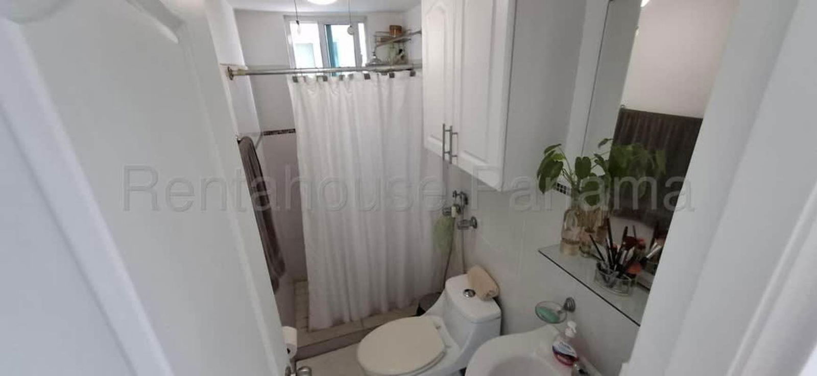 Modern ceramic tiled bathroom at PH Parque Lefevre Panama City