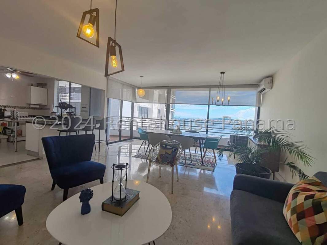 Large modern kitchen with granite counters and stainless appliances in PH BICSA Tower.