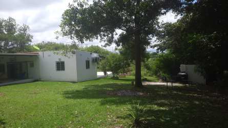 Large bedroom with windows AC ceiling fan tropical views Panama