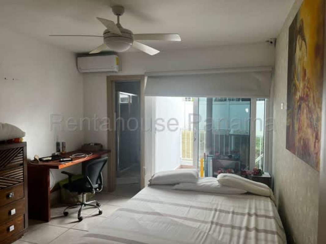 Spacious bedroom with bathroom and split AC unit Brisas del Golf Panama
