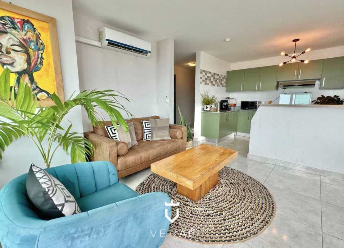 Spacious kitchen with appliances in PH Oasis Tower Via Porras Panama