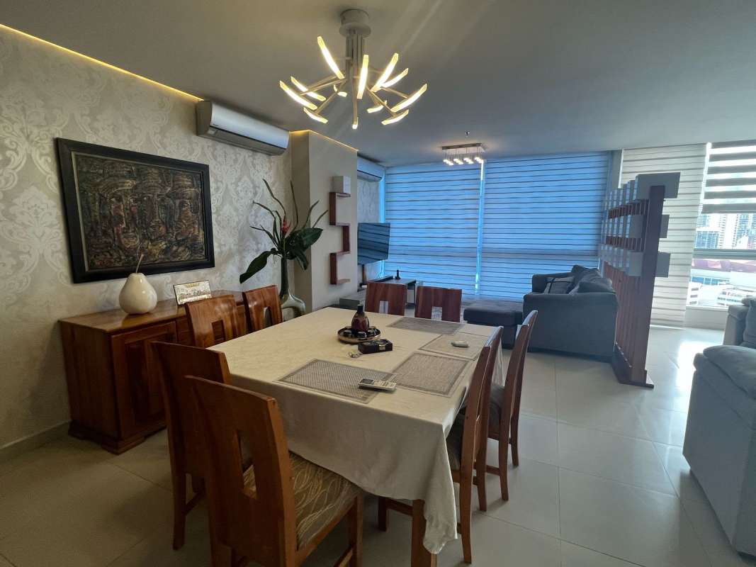 Bedroom with large window skyline view modern decor Marbella 47 Panama