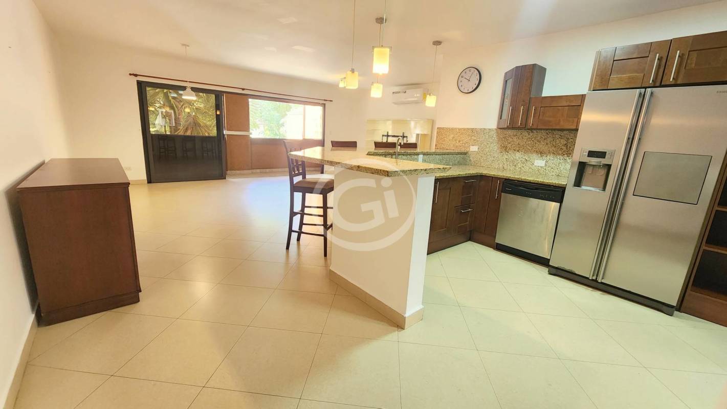 Contemporary kitchen with granite countertops, stainless appliances, Embassy Club Clayton Panama