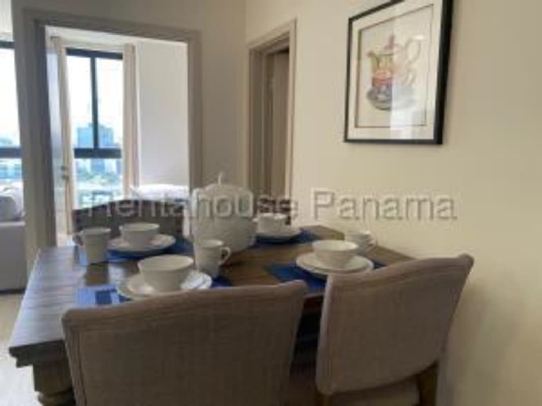 Rooftop pool area overlooking Panama City and ocean from PH Arcadia Costa del Este