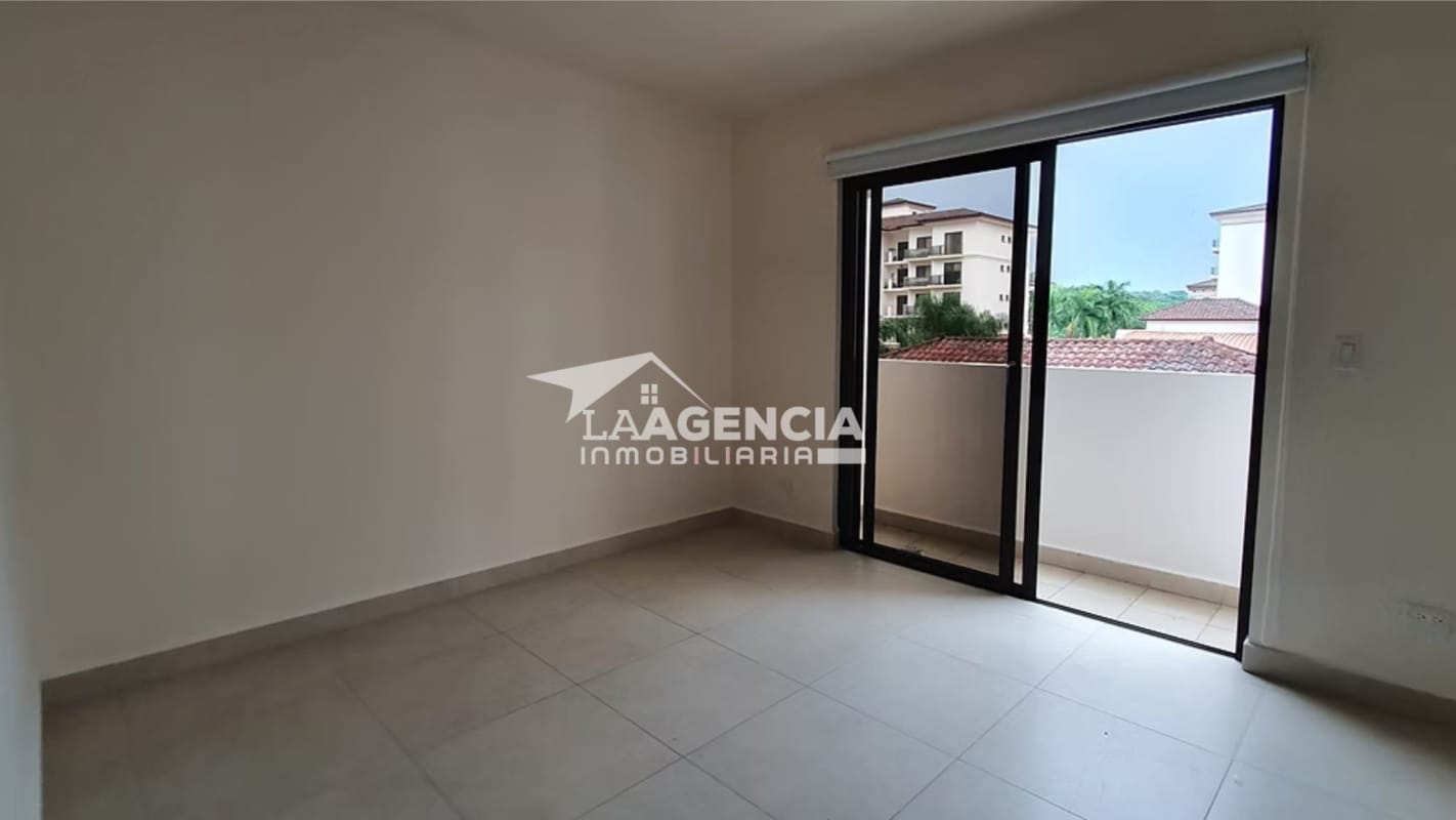 Bedroom balcony overlooking tropical greenery Embassy Village Panama City