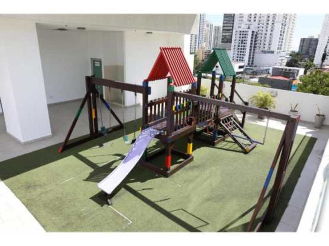 Colorful rooftop playground with skyline views PH San Francisco Panama