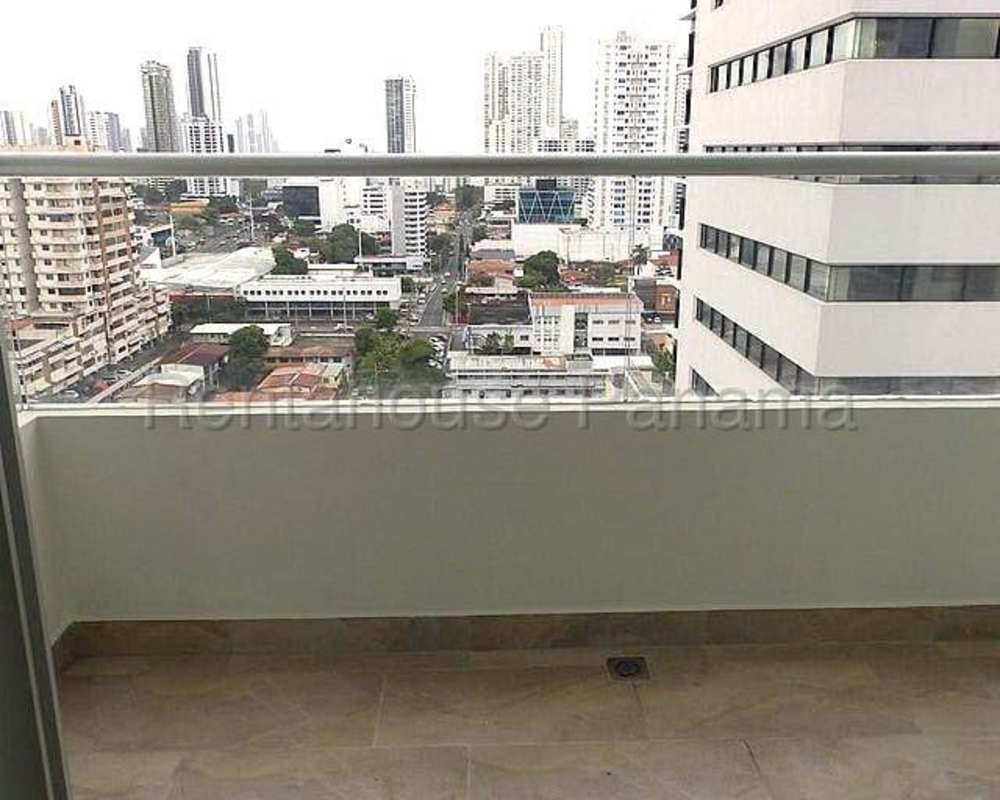 Contemporary kitchen with granite countertops, gas stove and tile backsplash PH Roma Tower San Francisco Panama