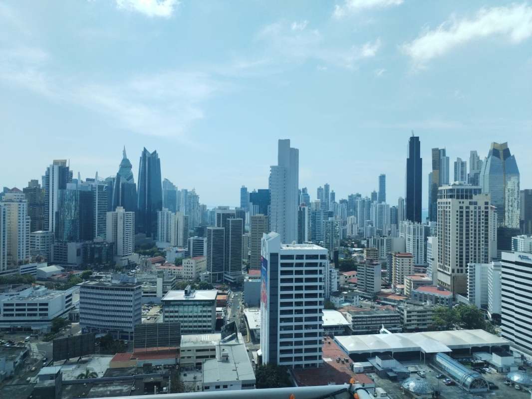 City skyline view from apartment balcony PH Marquis Tower El Cangrejo Panama
