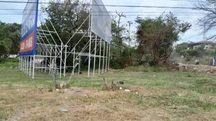Roadside commercial land plot with billboard frames Nueva Gorgona Panama