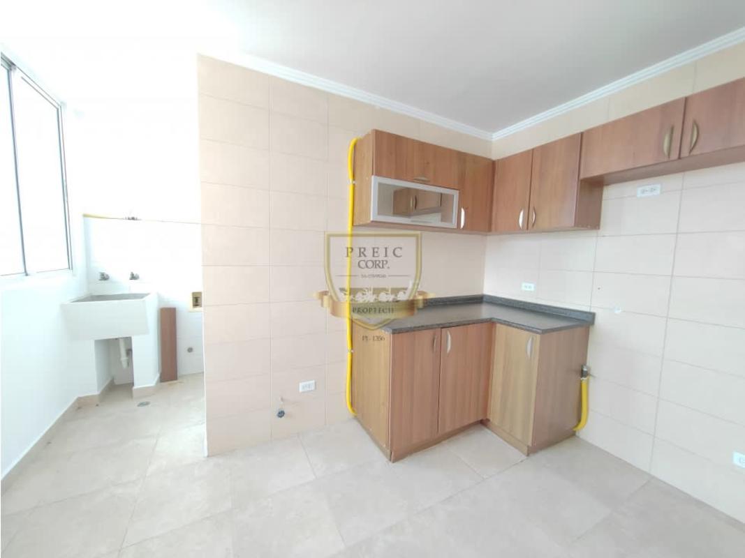 Bright kitchen with granite countertops and wooden cabinets PH El Cangrejo Vista Tower Panama