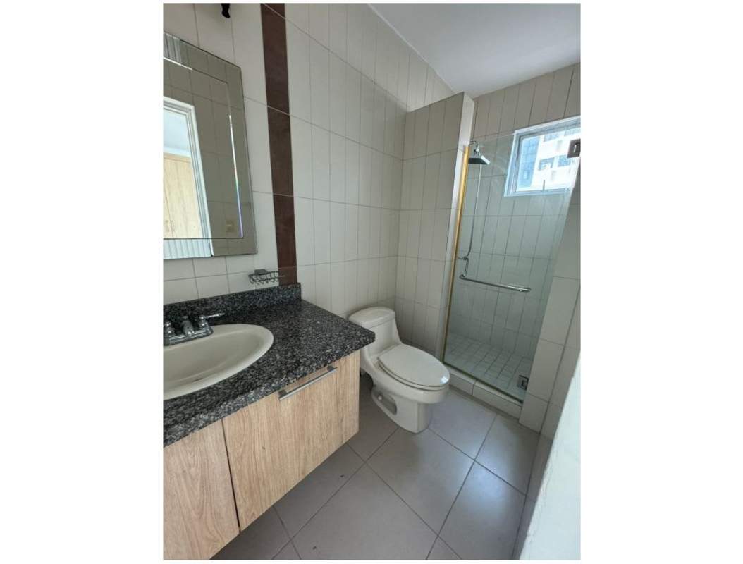 Bathroom with granite vanity, glass shower enclosure PH Tao Tower Panama