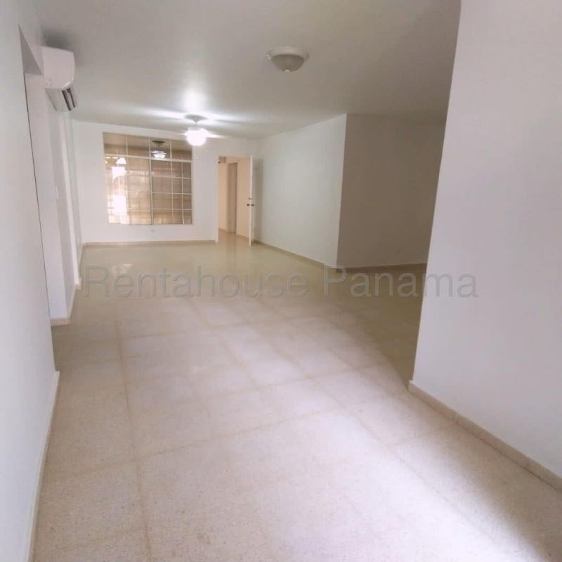 Spacious living room with marble floors, natural light, neutral walls in PH Costa Bella Panama