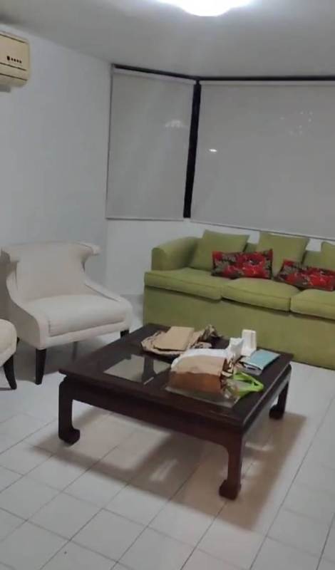 Dining space with table and chairs in living area of PH El Cangrejo Panama City