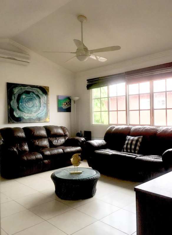 Semi-covered terrace with landscaped private backyard Costa Bay Costa del Este Panama