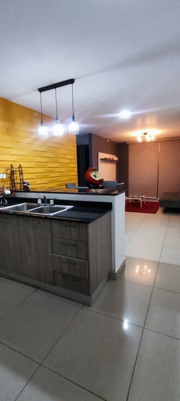 Furnished second bedroom double bed closet AC ceiling fan PH Coral Tower Carrasquilla Panama