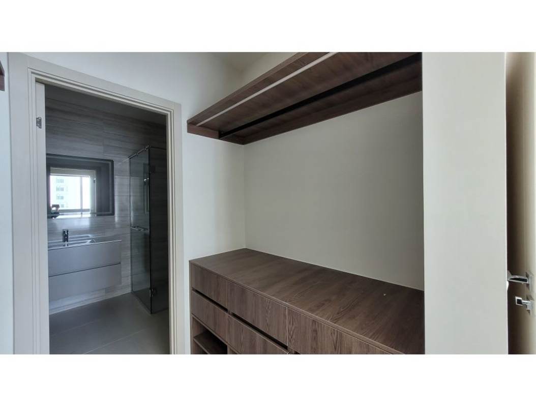 Bright bedroom with panoramic city and ocean views PH Matisse Costa del Este Panama