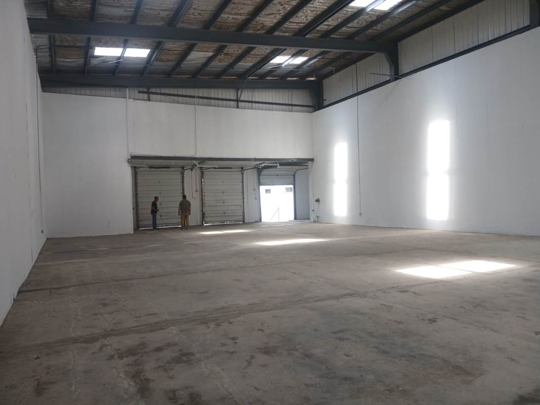 Interior of empty high-clearance warehouse with natural light Pedregal