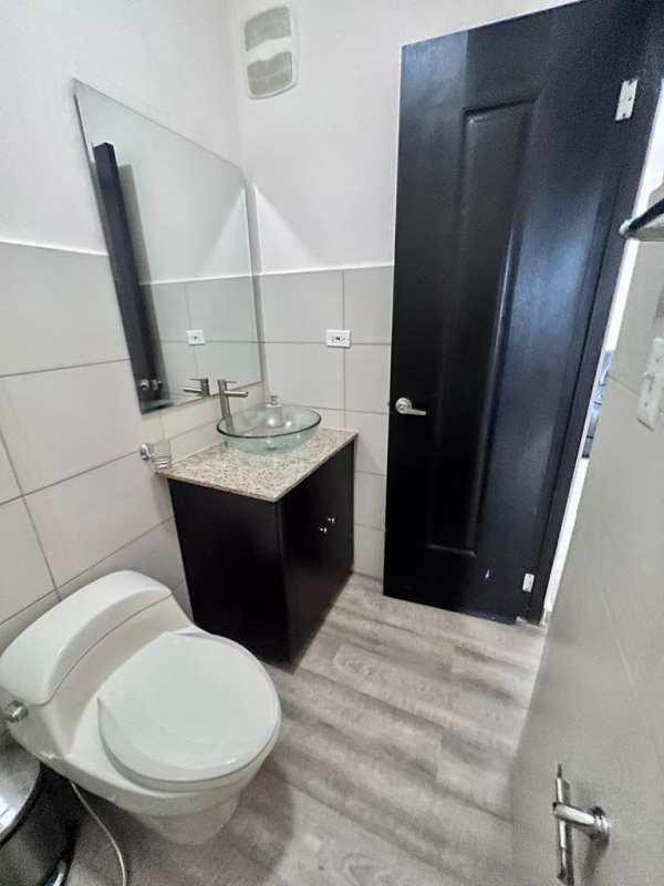 Furnished bedroom with AC and large window in PH El Doral Hato Pintado Panama City