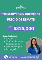 Land plot for Sale in San Miguelito - 0 bedrooms