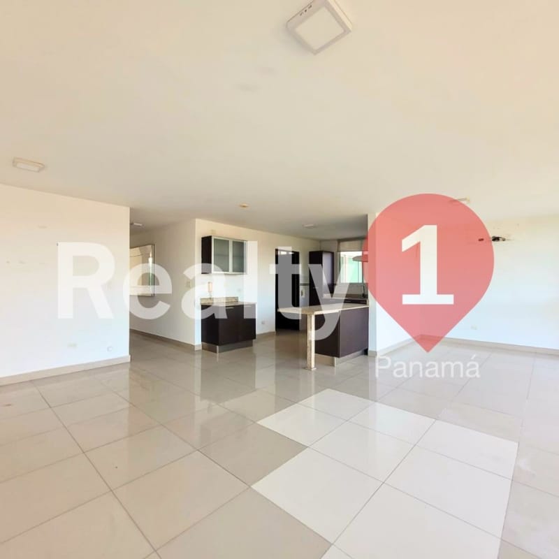 Bright unfurnished bedroom with window overlooking greenery at PH Pine Hills Albrook Panama apartment for sale