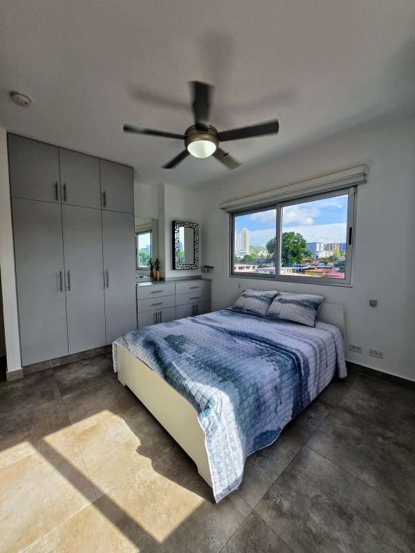 Private balcony with railing overlooking city and neighborhood in PH Arsema Betania Panama