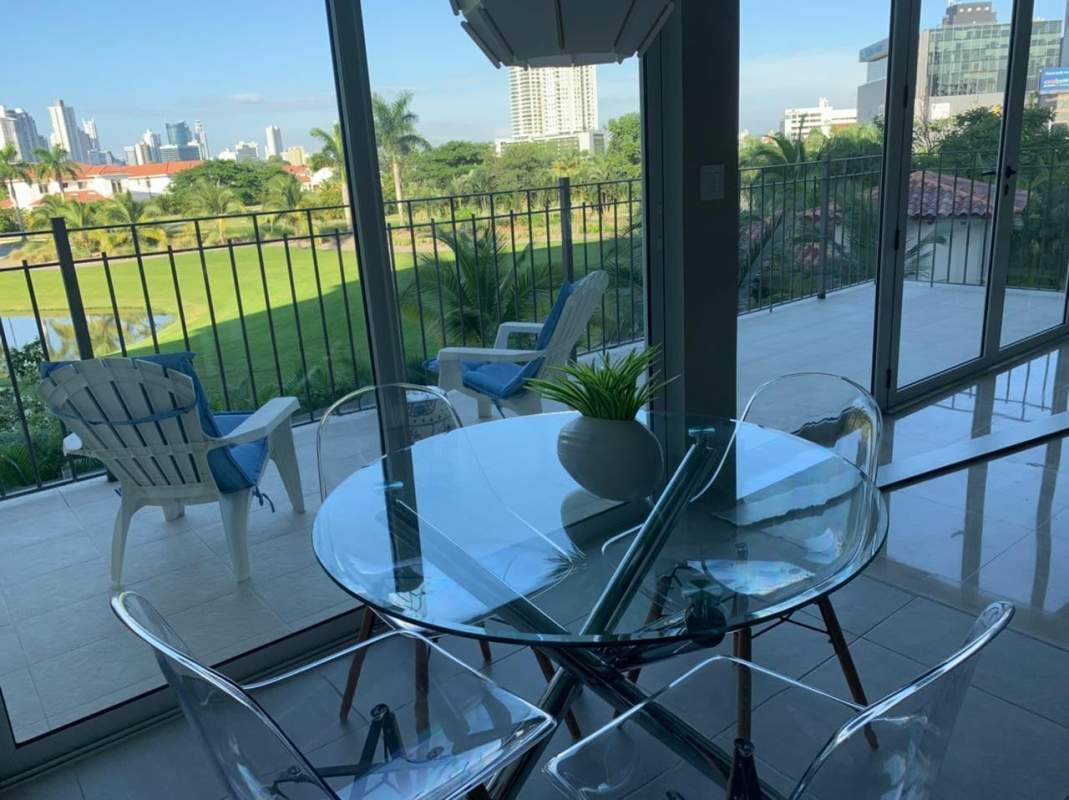 Modern fully equipped kitchen in luxury condo The Reserve Santa María Panama City