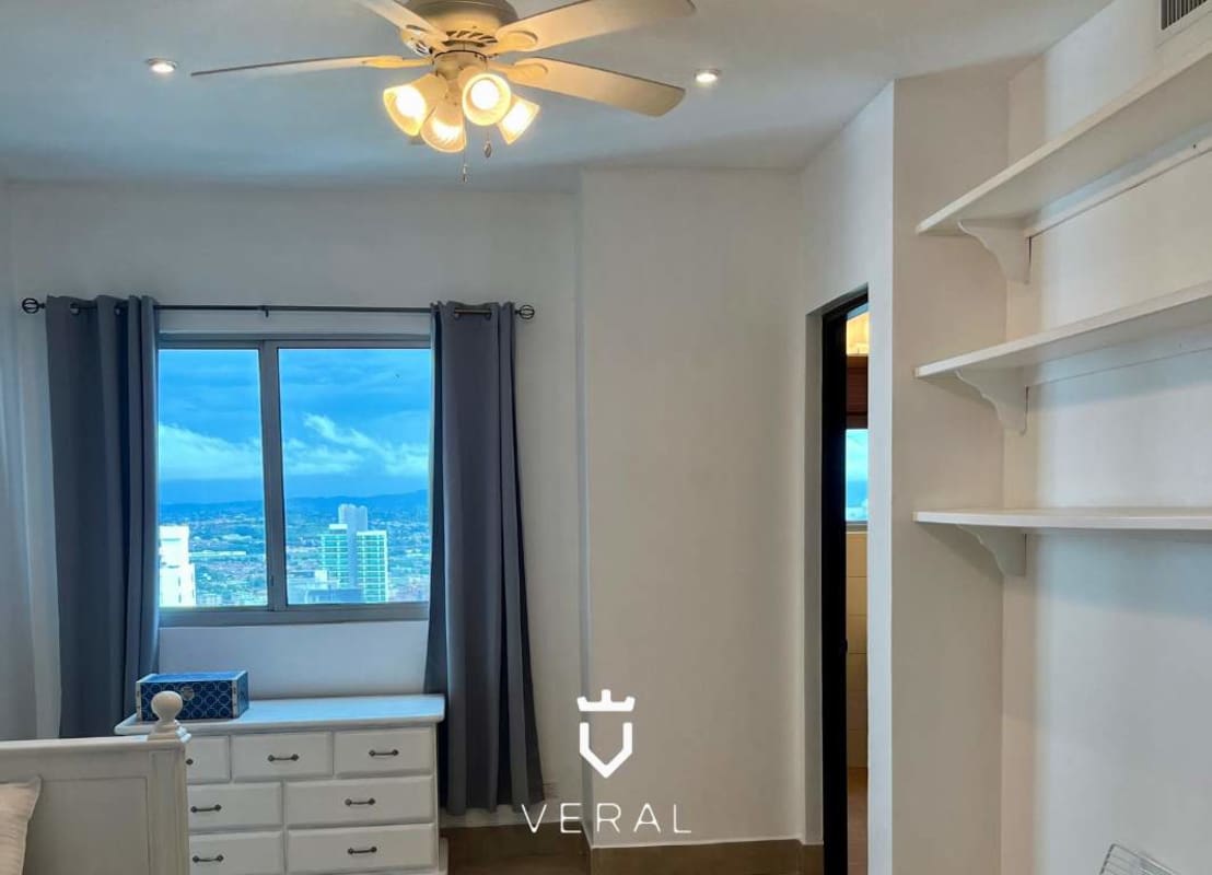 Open living dining with marble floors large windows ocean view in PH Ten Tower Costa del Este Panama