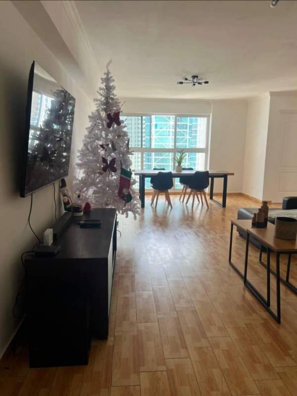 Luxury penthouse modern living room with panoramic windows in PH Pacific Blue Panama